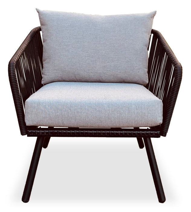 Porto 4-Piece Patio Conversation Set - Black