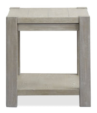 Clifford 22” Contemporary Solid Wood End Table with Shelf - Calico Grey 