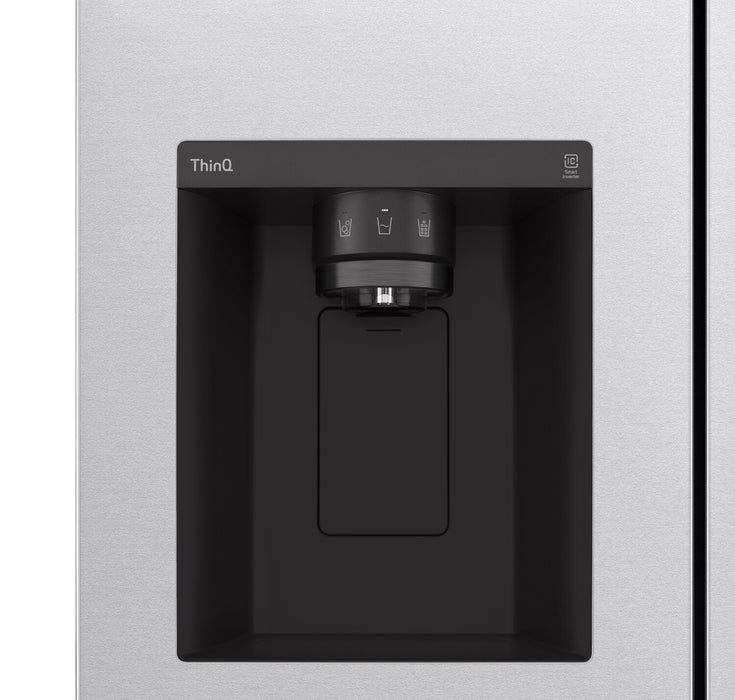 LG 36\" 23 Cu. Ft. Counter-Depth Side-by-Side Refrigerator with Ice and Water Dispenser - LS23C4230V