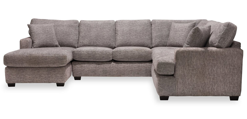 Luxe 3-Piece Left-Facing Sectional - Zaftig Dove