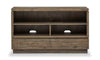 Elm 52” Rustic Pine Sofa Table with Storage and Cable Management - Brown