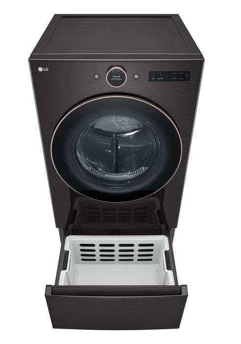 LG 7.4 Cu. Ft. Smart Electric Dryer with Steam - Black Steel - Stackable - DLEX6500B 