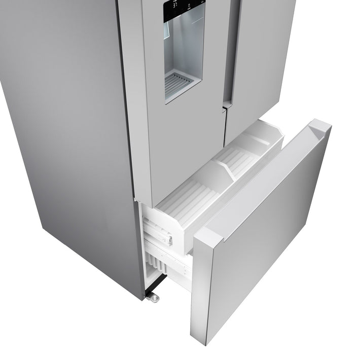 Bosch 36\" 26 Cu. Ft. 100 Series Smart French-Door Refrigerator - Stainless Steel - B36FD10ENS