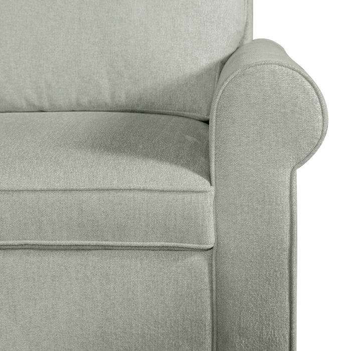 Haven 4-Piece Chenille Right-Facing Sleeper Sectional - Seafoam 