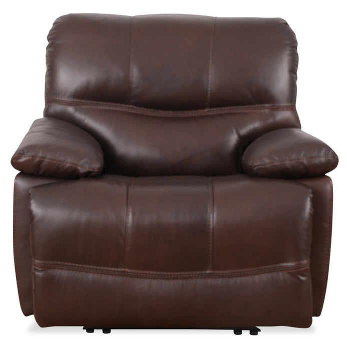 Franco 42.5\" Genuine Leather Zero Gravity Power Reclining Chair with USB Port - Brown 