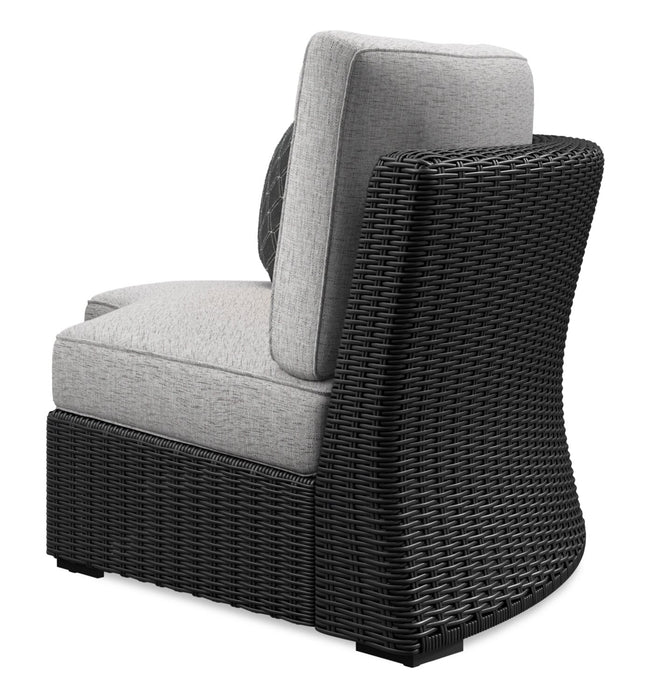 Jasper Patio Curved Corner Chair - Black