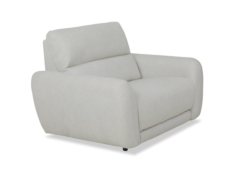 Cindy Crawford Home Kaia 54\" Fabric Power Reclining Chair with Power Headrest - Beige 