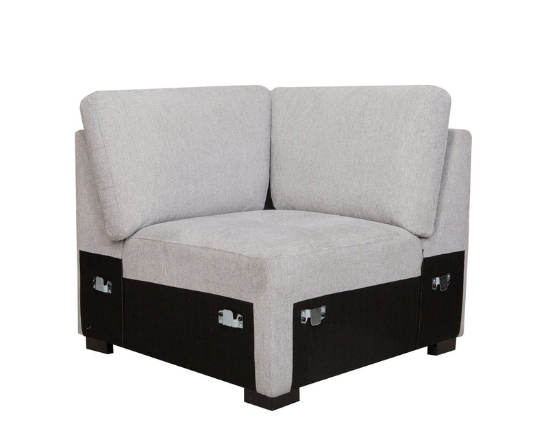 Vault 5-Piece Sectional with Pull-Out Loveseat and Storage Chairs - Grey