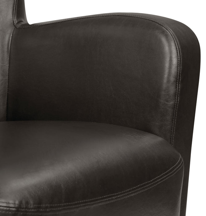 Zello Faux Leather Accent Chair - Brown
