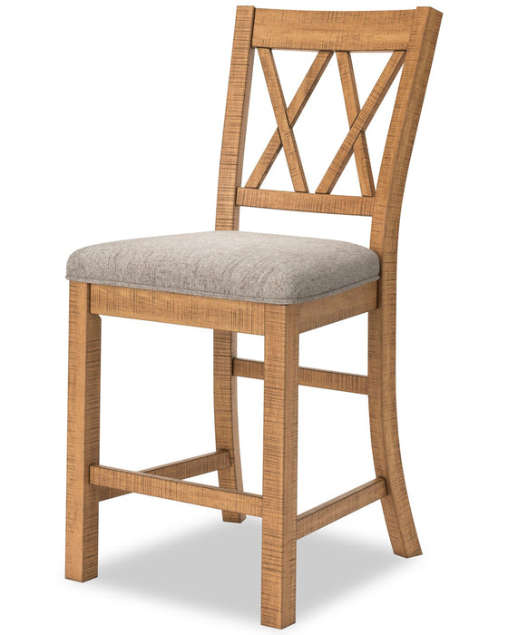Archer 5pc Counter-Height Dining Package with 72-108\"W Extension Table & 4 Chairs - Light Brown