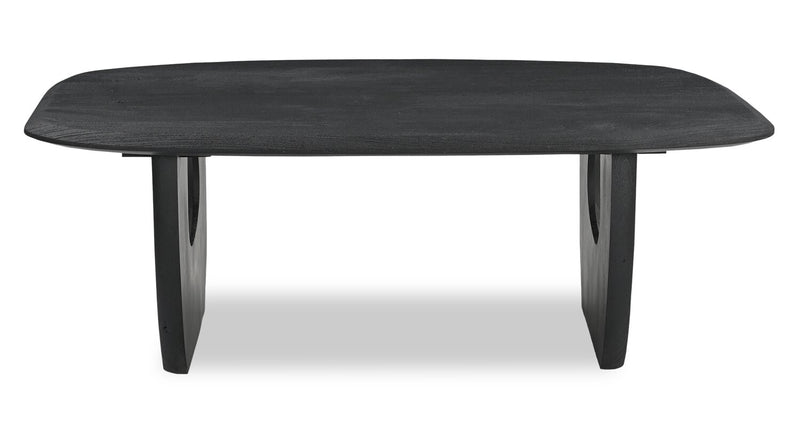 Abbot 48” Modern Solid Wood Coffee Table - Black