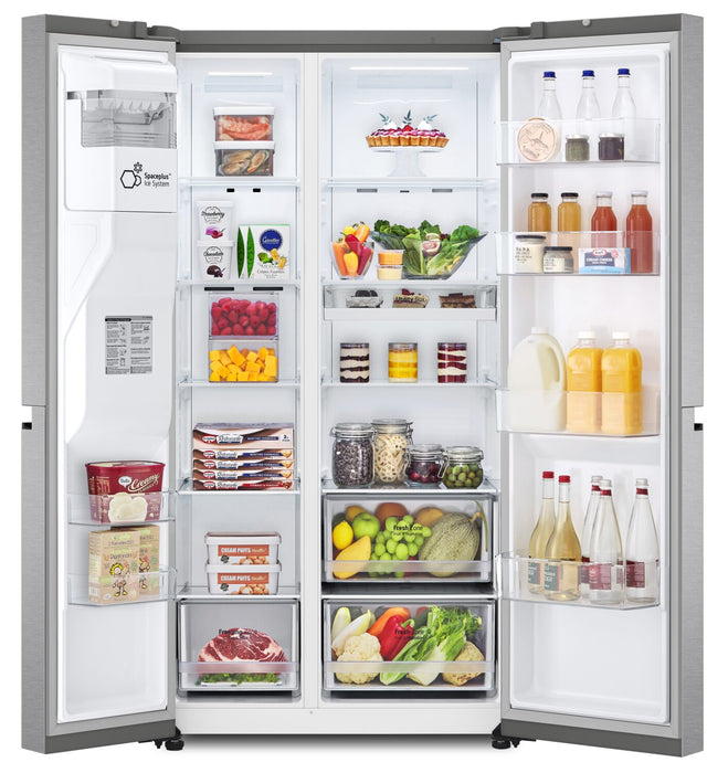 LG 36\" 23 Cu. Ft. Counter-Depth Side-by-Side Refrigerator with Ice and Water Dispenser - LS23C4230V