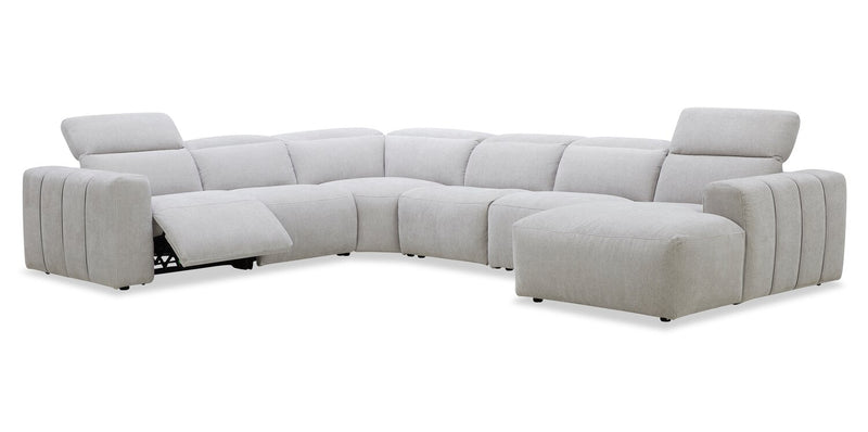 Presidio 6-Piece Right-Facing Power Reclining Sectional – Powder