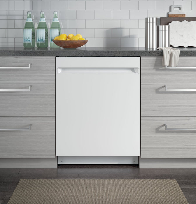 GE 24\" Built-In Dishwasher with Piranha Hard Food Disposer – White - GDT225SGLWW\t