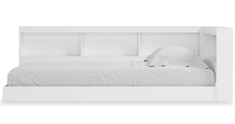 Wolf Platform Bookcase Bed for Kids, White - Twin Size 