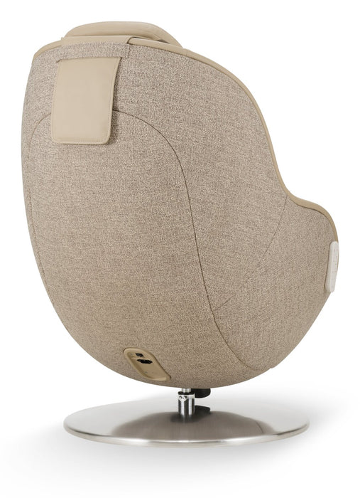 LG 29.6\" Leather-Look Fabric Reclining Massage Chair with Matching Ottoman - Brown