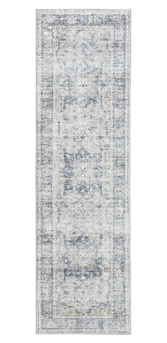 Melis Grey Washable Runner Area Rug - 2’ x 7’