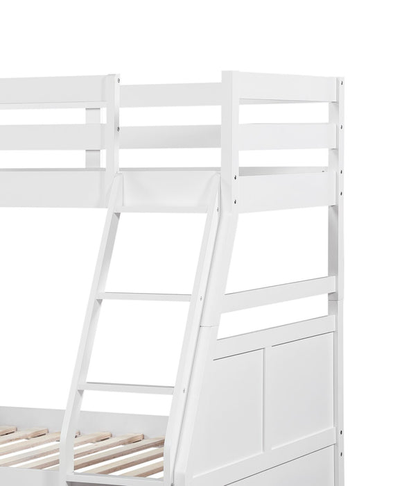 Quinn Twin/Full Bunk Bed – White