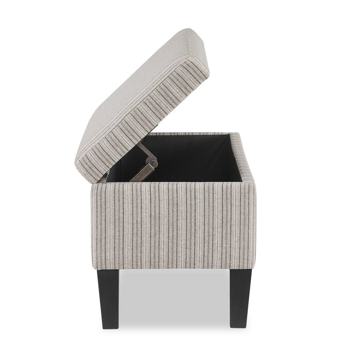 Calgary Rectangular Storage Ottoman - Grey