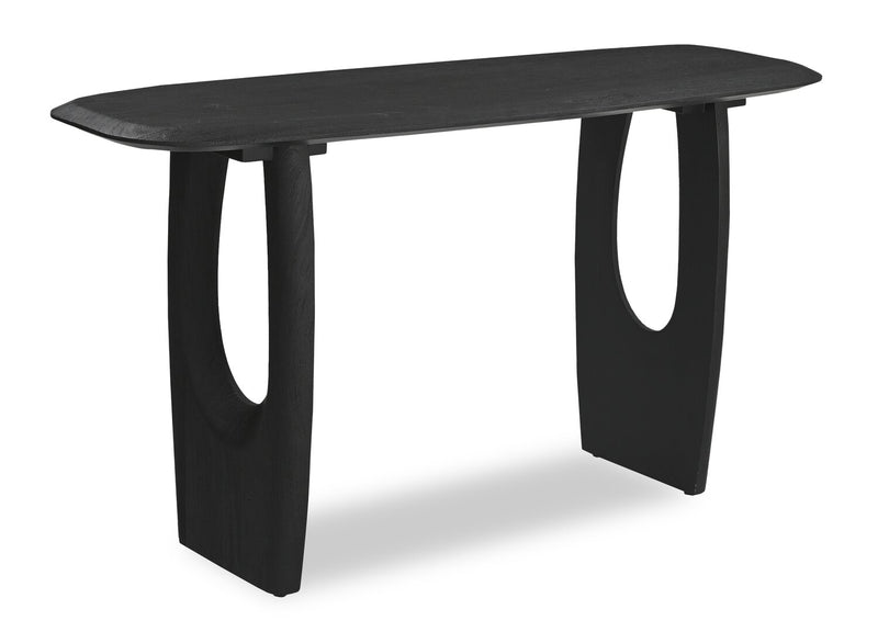 Abbot 55” Modern Solid Wood Sofa Table - Black