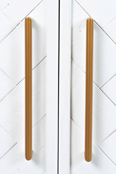 Keena Solid Wood Accent Cabinet - White