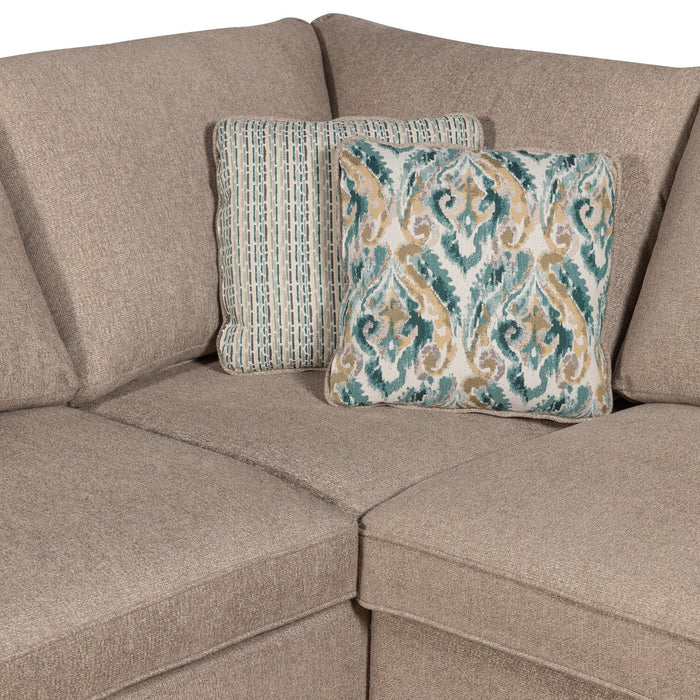Scott Living Haven 3-Piece Chenille Fabric Sleeper Sectional - Taupe 