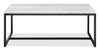 Webber 46\" Modern Marble Coffee Table - White