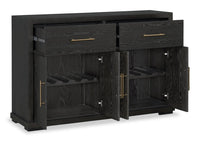Emery Dining Server with Drawers, Storage & Built-In Wine Racks, 60