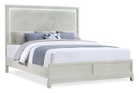 Vida Panel Bed with Headboard & Frame, Sand - King Size 