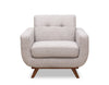 Freeman Linen-Look Fabric Chair - Dove