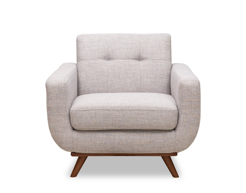 Freeman Linen-Look Fabric Chair - Dove
