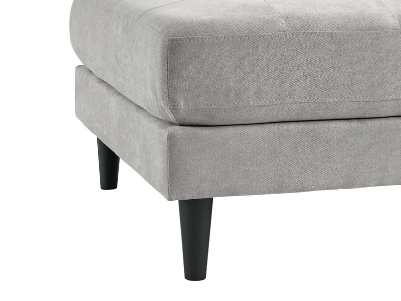 Metro 2-Piece Right-Facing Fabric Sectional with Chaise and Tufted Seat Cushions - Neutral