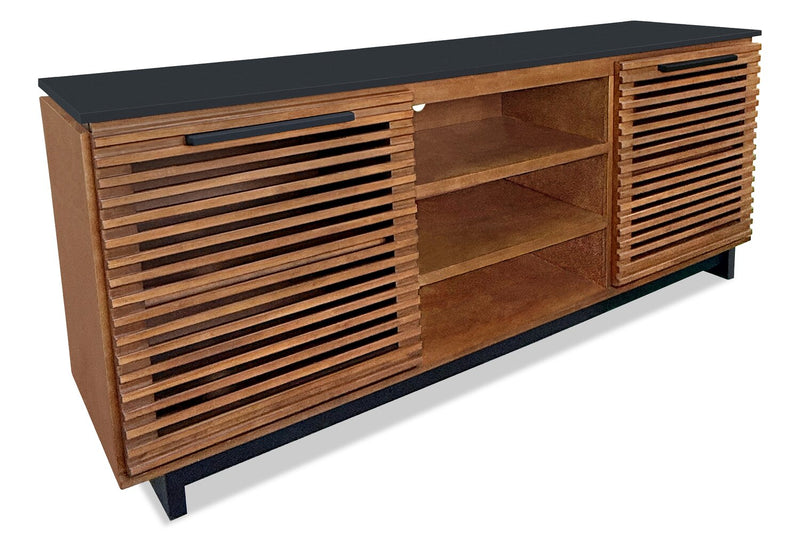 Sterling 95.83\" Traditional TV Stand with Storage for TVs up to 78\" – Dark Brown