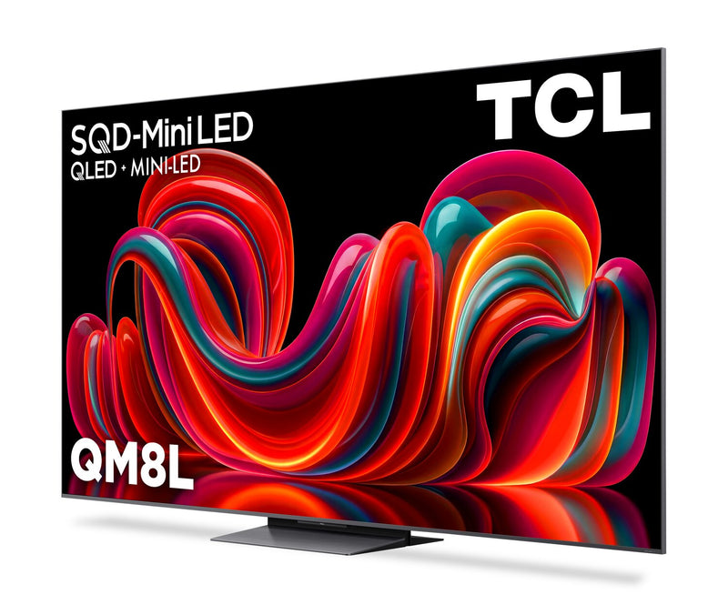 TCL 75\" QM8L SQD Mini-LED 4K Smart Google TV (75QM8L) - 2026 Model