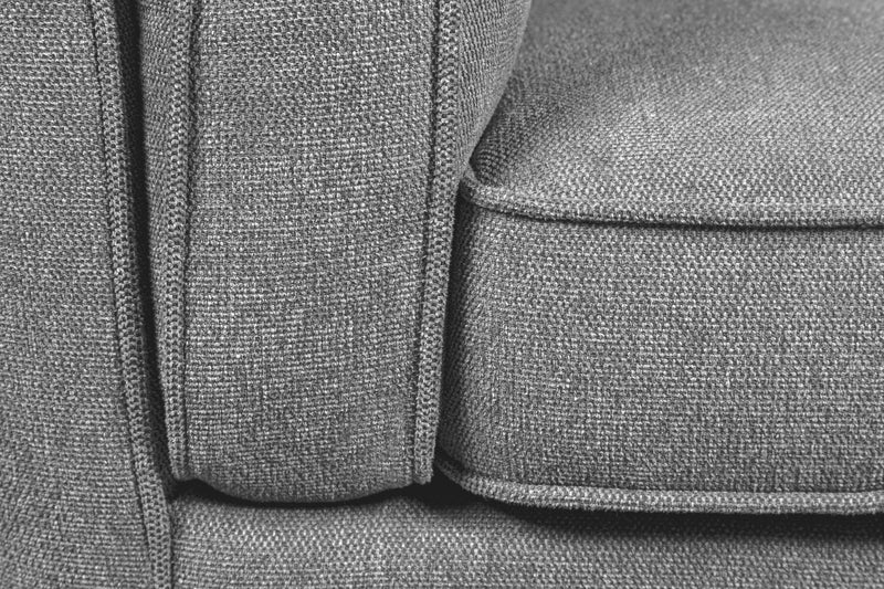 Kort & Co. Kassia 40.9\" Linen-Look Fabric Chair with Wood Base and Legs - Grey 