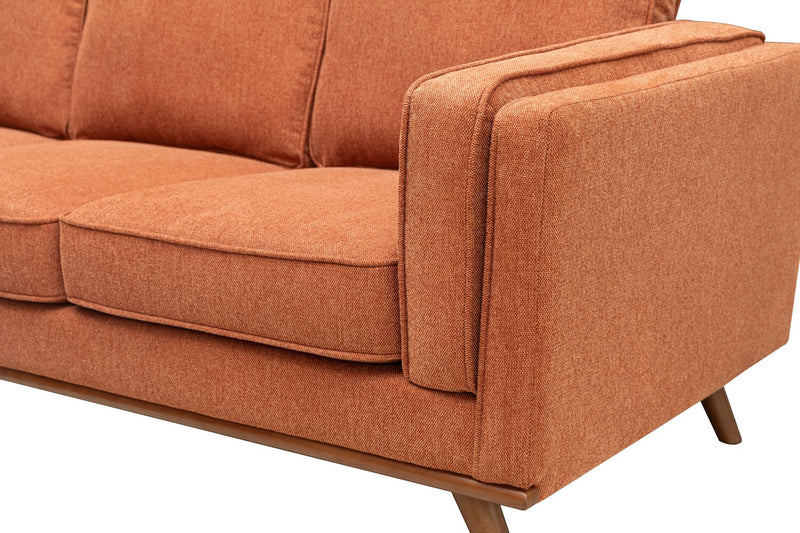 Kassia 2-Piece Linen-Look Sectional - Orange