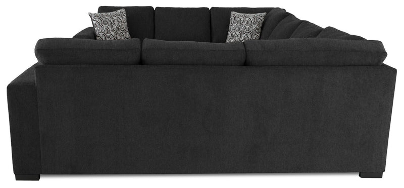 Legend 3-Piece Chenille Sleeper Sectional Sofa - Pepper