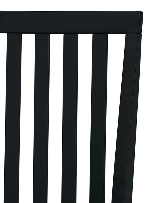 Bryn Dining Chair with Fabric Seat, Spindle-Back - Black