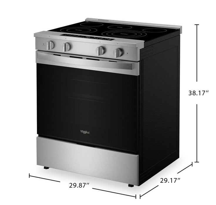 Whirlpool 5.3 Cu. Ft. Electric Range with Air Fry and WipeClean™ Coating - Stainless Steel - YWSES7530RZ