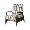 Raven 28.5\" Teal Multicolour Chenille Fabric Pushback Reclining Accent Chair