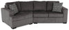 Legend 2-Piece Left-Facing Chenille Cuddler Sectional - Pewter