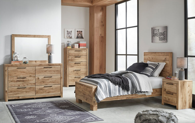Derekson 6-Piece Twin Bedroom Package - Light