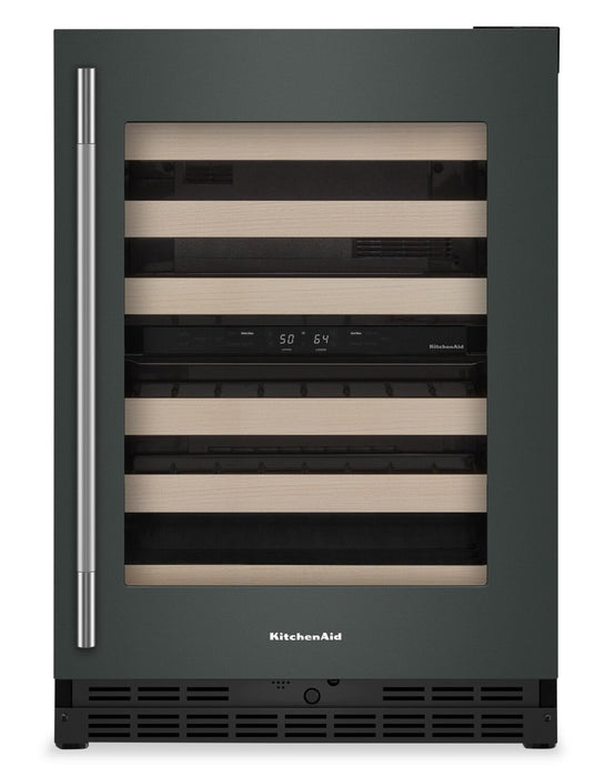Kitchenaid® 24\" Undercounter Wine Cellar with Full-Extension Wood-Front Racks - KUWR524SJP