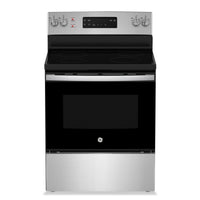 GE 5 Cu. Ft. Electric Range with Self Clean and 4 Burners - Stainless Steel - JCB630SVSS 
