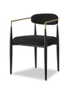 Capri Boucle Fabric Accent Dining Chair - Black