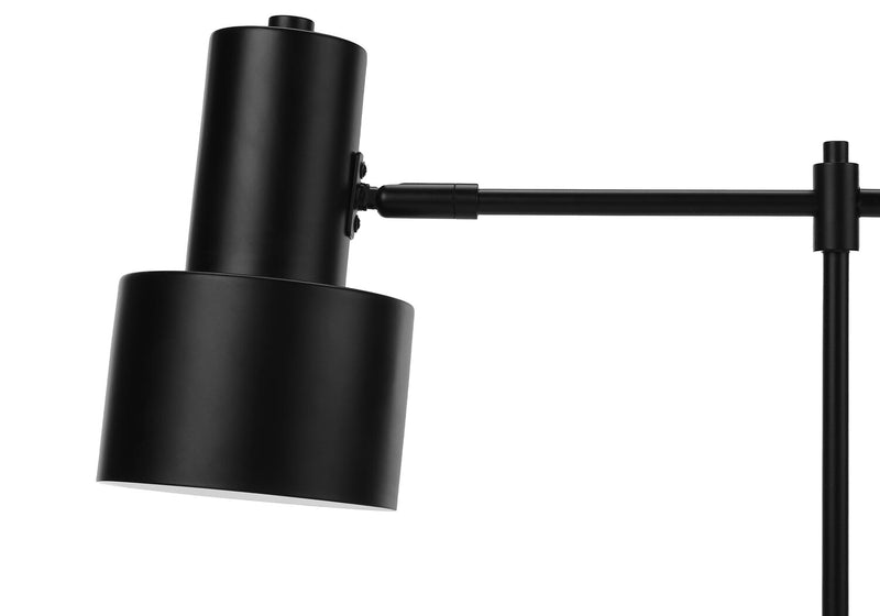 21\" Black Metal Desk/Task Lamp with USB Charging