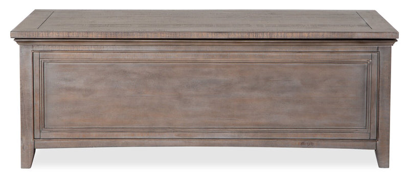 Hanson 50” Traditional Pine Lift Top Coffee Table with Storage and Casters - Dovetail Grey
