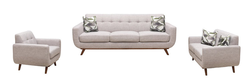 Freeman Linen-Look Fabric Sofa - Dove