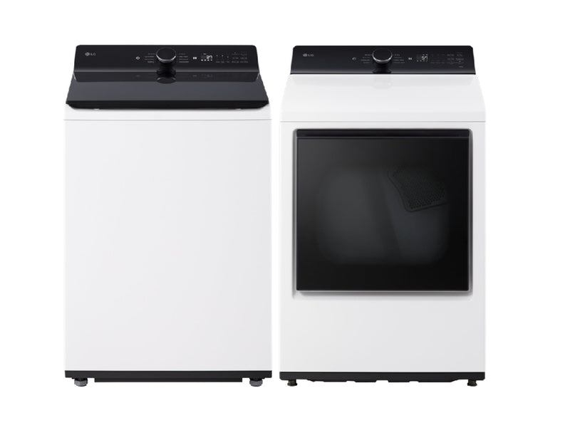 LG 6.1 Cu. Ft. Top-Load Washer with EasyUnload™ and 7.3 Cu. Ft. Electric Dryer with EasyLoad™ - White