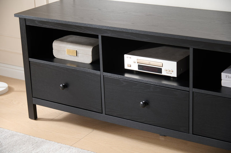 Renner 58\" Modern TV Stand with Storage for TVs up to 58\"- Matte Black